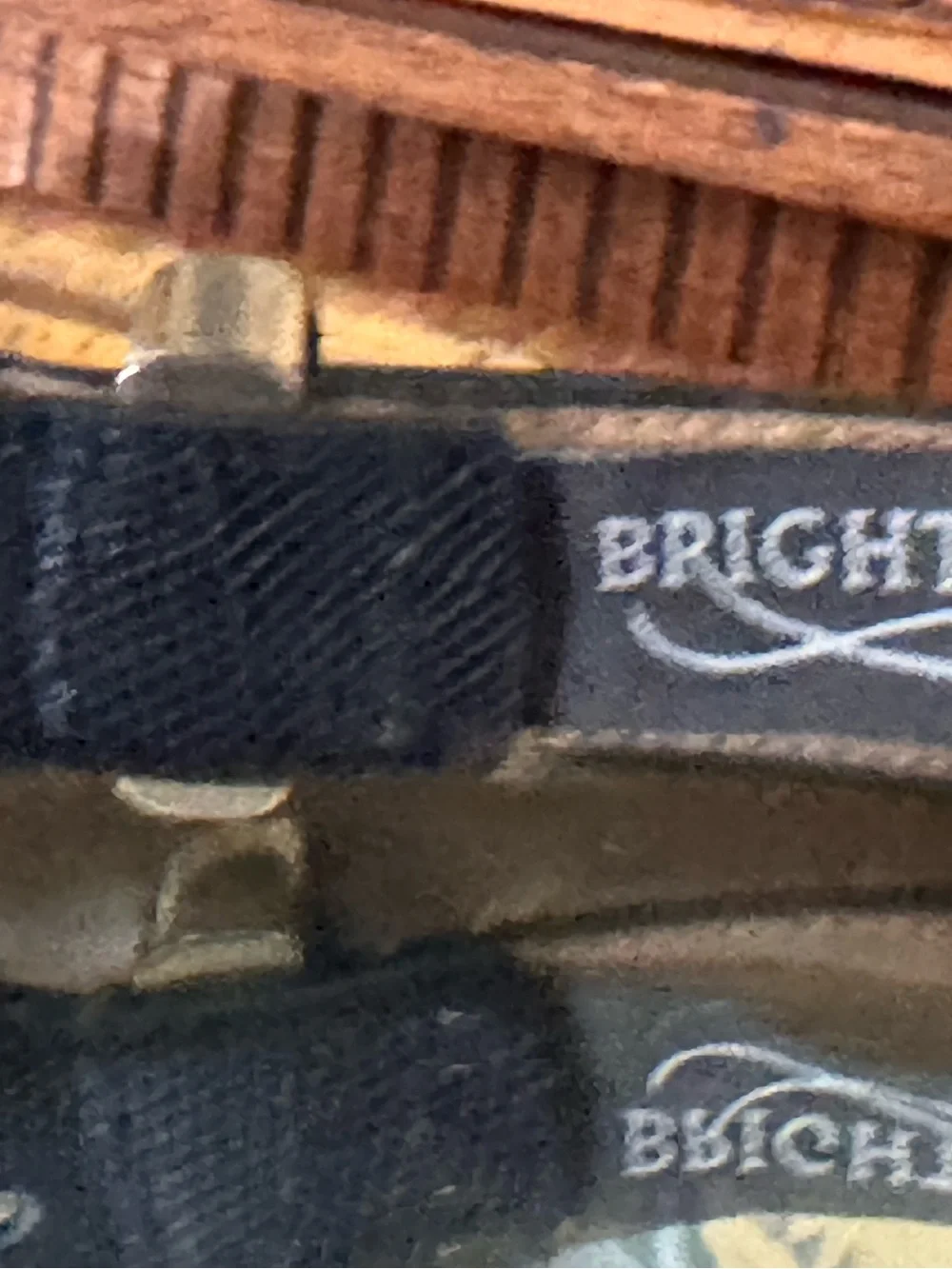 Vintage Brighton Dark Navy Textured Belt Silver Buckle M 38914
